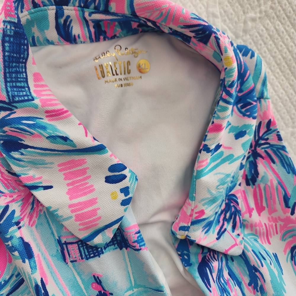 Lilly Pulitzer Vibrant Blue and Pink Mini Dress - Picture 9 of 12